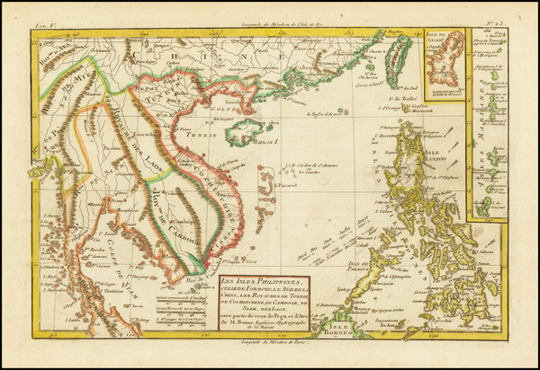 100-Philippines and Thailand, Cambodia, Vietnam Map By Rigobert Bonne