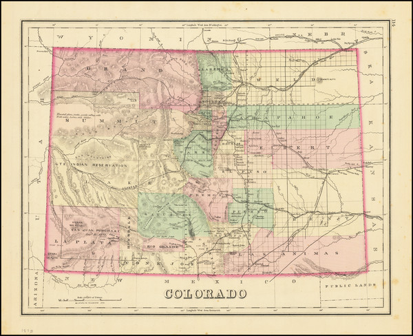 100-Colorado and Colorado Map By O.W. Gray