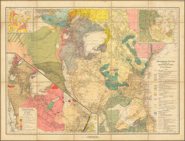 52-East Africa Map By Franz Ludwig Stuhlmann