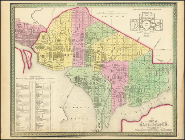 24-Washington, D.C. Map By Thomas, Cowperthwait & Co.