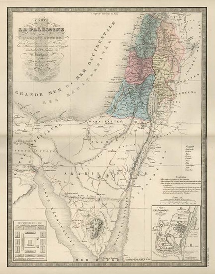 59-Asia, Middle East and Holy Land Map By J. Andriveau-Goujon