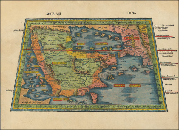 99-Middle East and Arabian Peninsula Map By Martin Waldseemüller