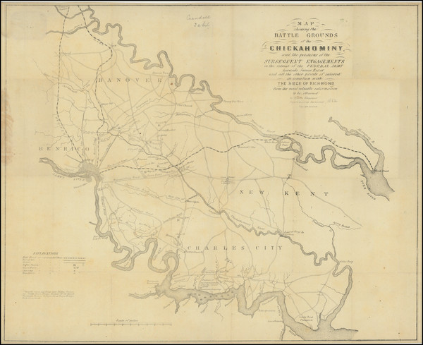 76-Virginia and Civil War Map By Edwin Sheppard / Hoyer & Ludwig