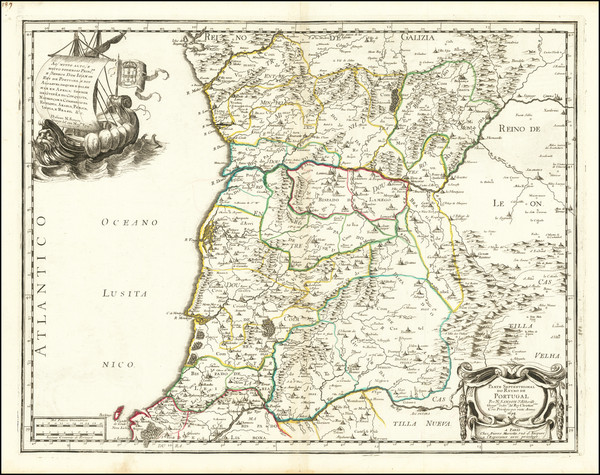 1-Portugal Map By Guillaume Sanson