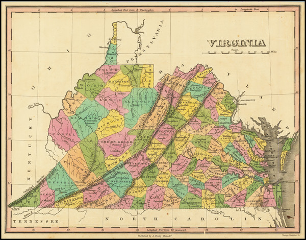 92-Virginia Map By Anthony Finley