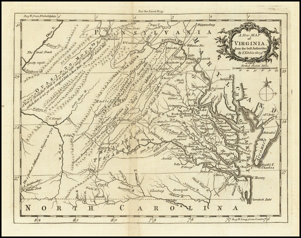 66-West Virginia, Southeast and Virginia Map By London Magazine