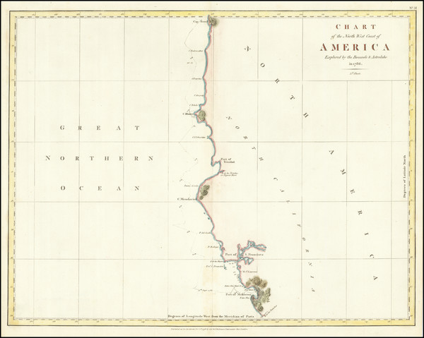 50-Oregon and California Map By Jean Francois Galaup de La Perouse