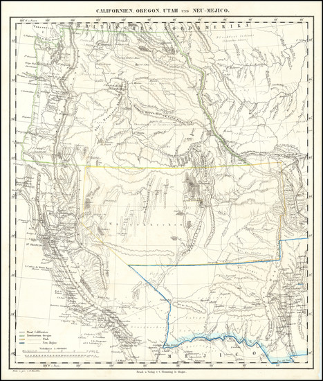 47-Southwest, Utah, New Mexico, Rocky Mountains, Utah, Pacific Northwest, Oregon and California Ma