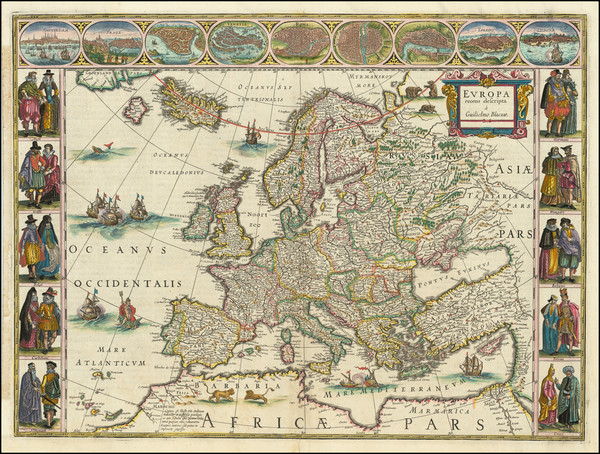 2-Europe Map By Willem Janszoon Blaeu