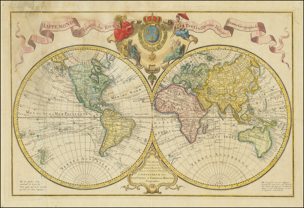 88-World Map By Johannes Covens  &  Cornelis Mortier