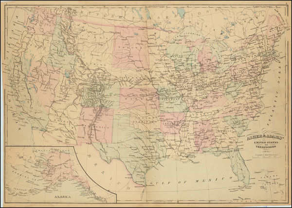 94-United States Map By Asher  &  Adams