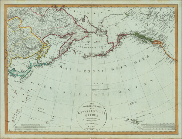 48-Polar Maps, Alaska, Pacific, Russia in Asia and British Columbia Map By Christian Gottlieb Reic