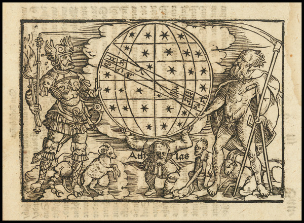 47-World, Celestial Maps and Curiosities Map By Anonymous