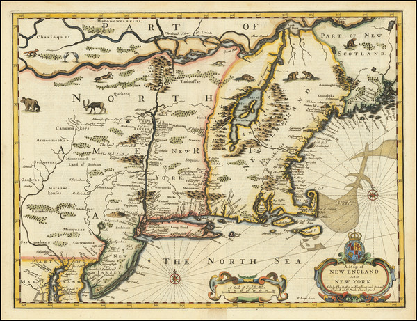 63-New England, New York State and Mid-Atlantic Map By John Speed