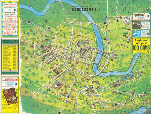 28-Tennessee and Pictorial Maps Map By Music City News Publishing Co.