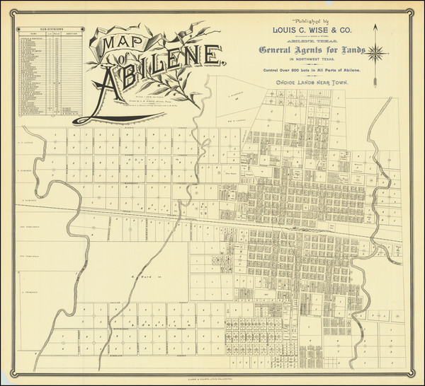 38-Texas Map By Clarke  & Courts, Litho.