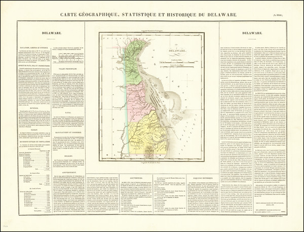 8-Delaware Map By Jean Alexandre Buchon