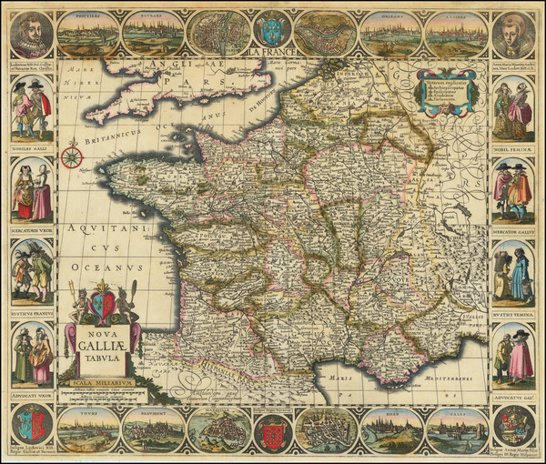 50-France Map By Johannes Cloppenburg