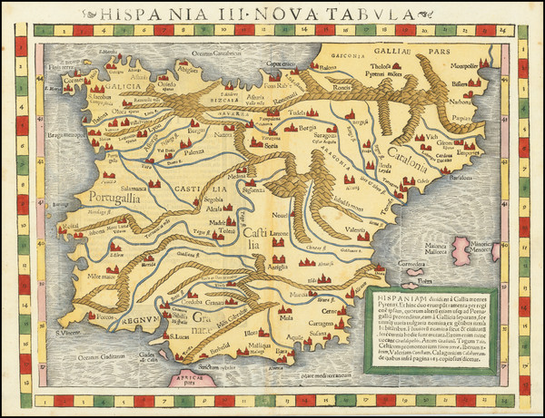 75-Spain Map By Sebastian Munster