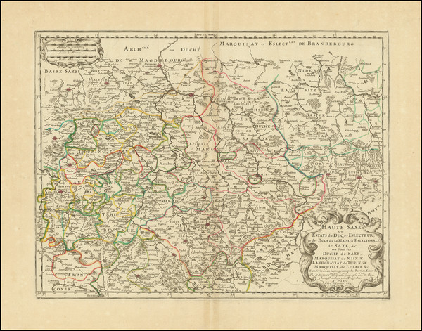 69-Mitteldeutschland Map By Nicolas Sanson