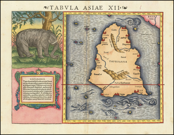 50-India and Other Islands Map By Sebastian Munster