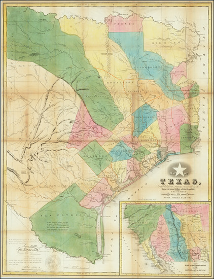 13-Texas Map By Hunt & Randel