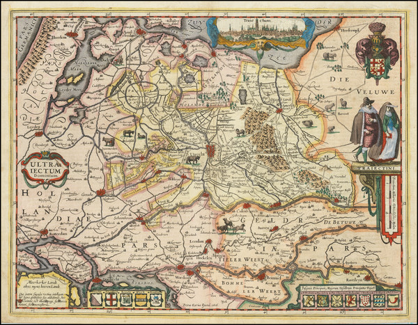 45-Netherlands Map By Petrus Kaerius