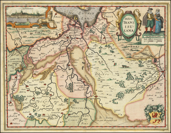 33-Netherlands Map By Petrus Kaerius