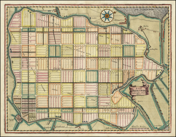 90-Netherlands Map By Petrus Kaerius