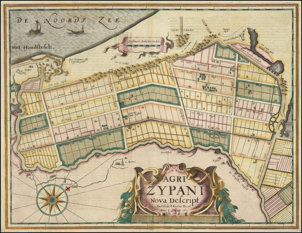 100-Netherlands Map By Petrus Kaerius