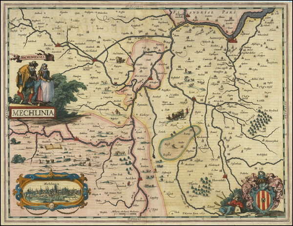 30-Netherlands Map By Petrus Kaerius