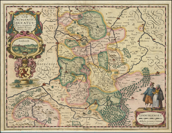 100-Belgium Map By Petrus Kaerius