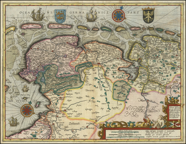 18-Netherlands Map By Petrus Kaerius