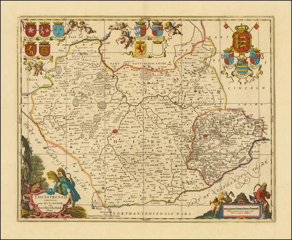 15-British Counties Map By Valk & Schenk