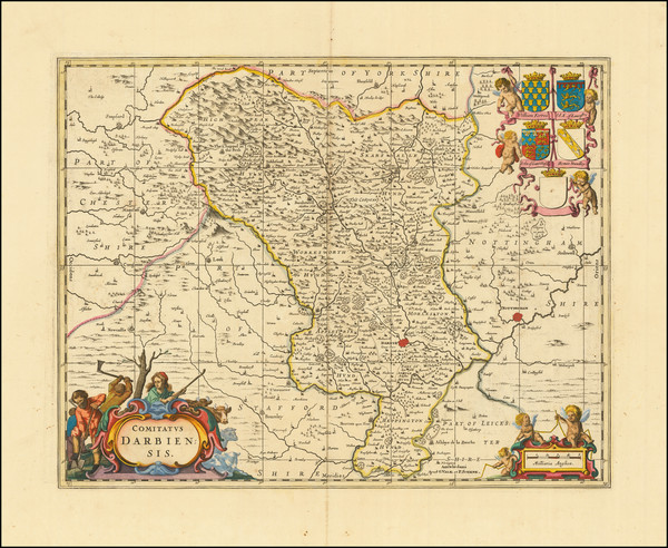 11-British Counties Map By Valk & Schenk