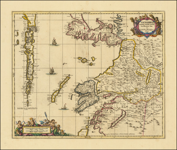 78-Scotland Map By Valk & Schenk