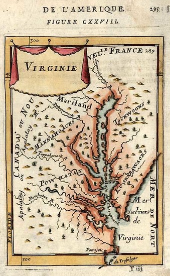 84-Mid-Atlantic and Southeast Map By Alain Manesson Mallet