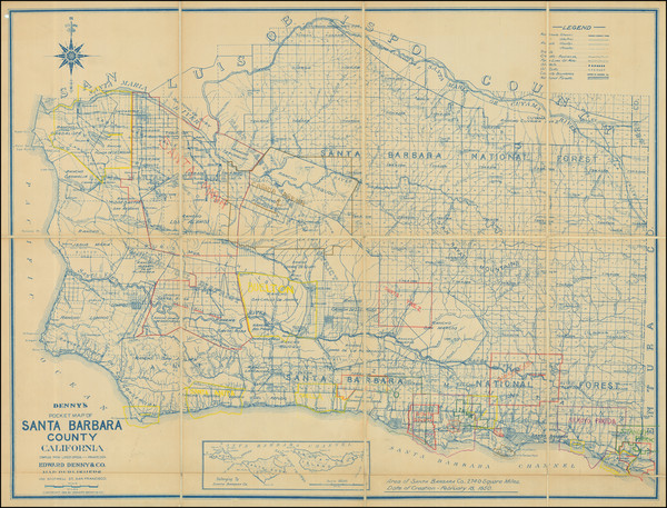 47-California and Other California Cities Map By Edward Denny & Co.