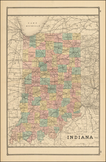 52-Indiana Map By H.R. Page