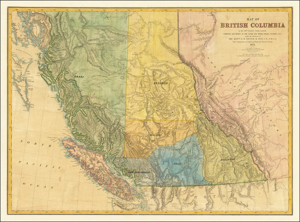 35-British Columbia Map By Joseph William Trutch