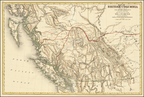 42-Alaska and British Columbia Map By Joseph William Trutch