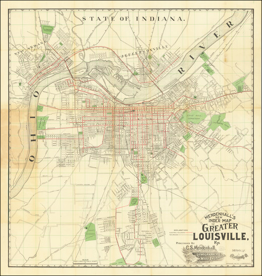 96-Kentucky Map By C.S. Mendenhall