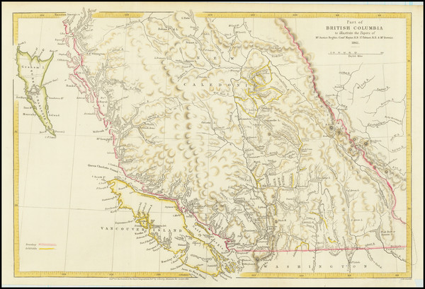 Bc Land District Map Antique Maps Of British Columbia - Barry Lawrence Ruderman Antique Maps Inc.