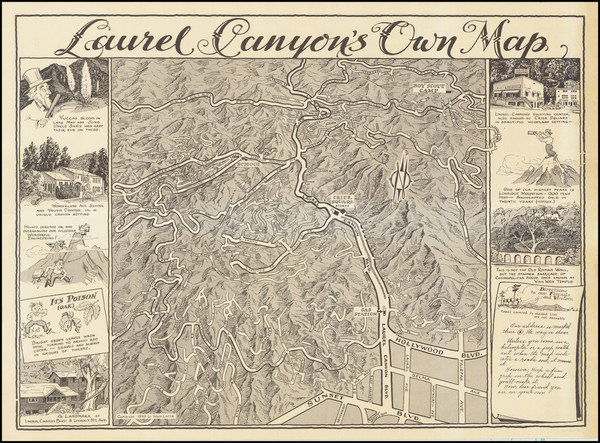 50-Pictorial Maps and Los Angeles Map By James Wren Lister