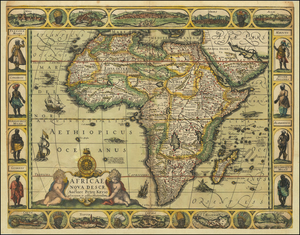 8-Africa Map By Pieter van den Keere