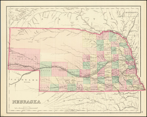 70-Nebraska Map By O.W. Gray