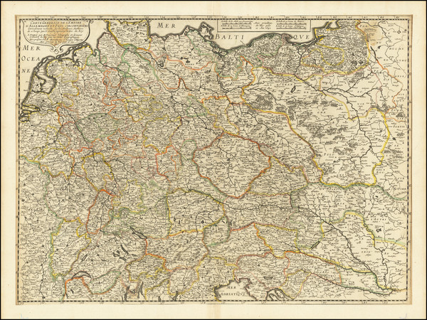 2-Netherlands, Austria, Poland, Hungary and Germany Map By Nicolas Sanson / Melchior Tavernier / 