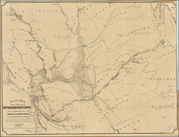 81-San Francisco & Bay Area Map By George Holbrook Baker 