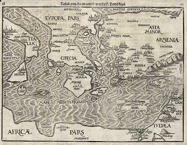 37-Europe, Mediterranean, Asia, Central Asia & Caucasus, Holy Land and Balearic Islands Map By