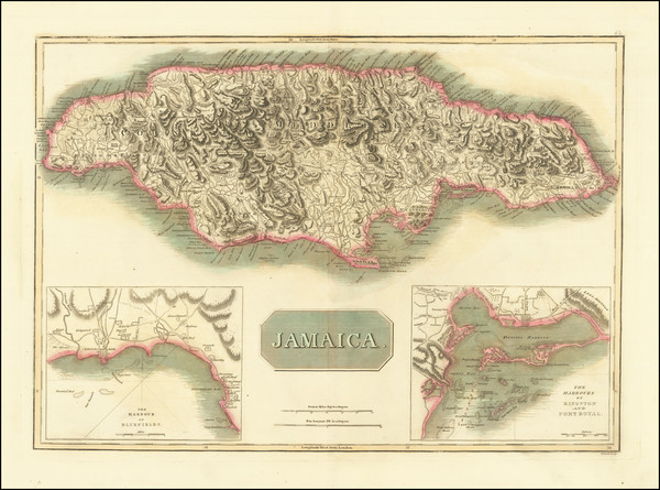 43-Jamaica Map By John Thomson